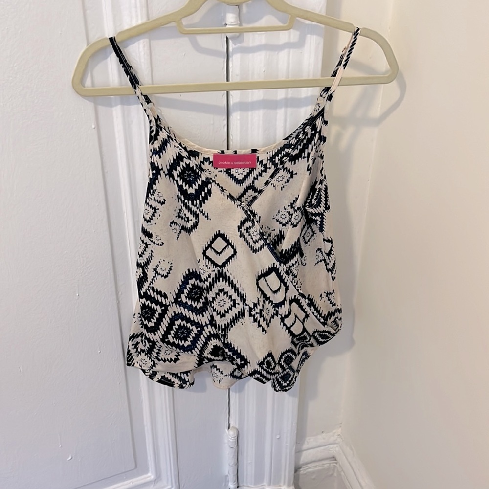Pookie and Sebastian blue and white camisole